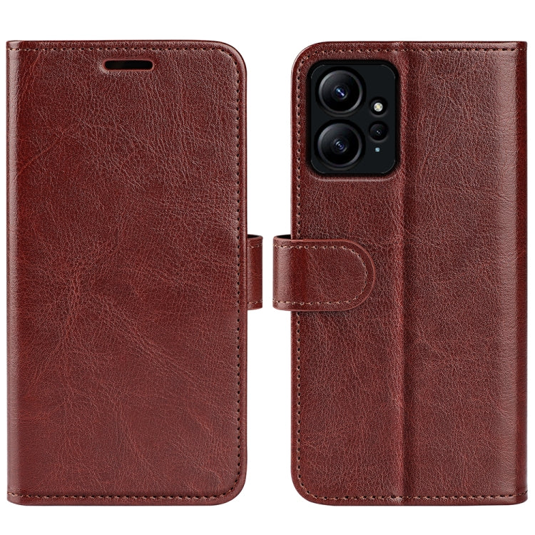 For Xiaomi Redmi Note 12 4G Global R64 Texture Horizontal Flip Leather Phone Case(Brown) by buy2fix