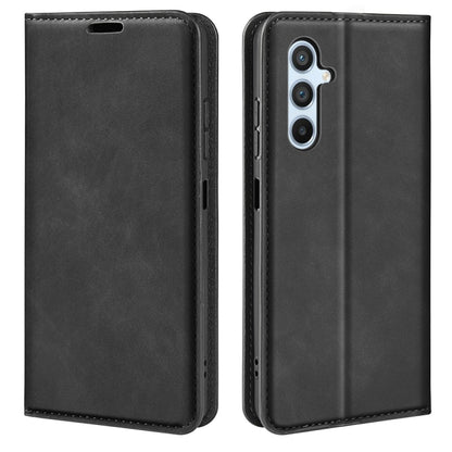 For Samsung Galaxy A54 5G Retro-skin Magnetic Suction Leather Phone Case(Black) by buy2fix