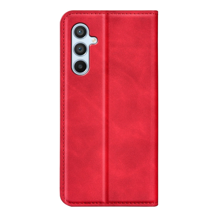 For Samsung Galaxy A54 5G Retro-skin Magnetic Suction Leather Phone Case(Red) by buy2fix
