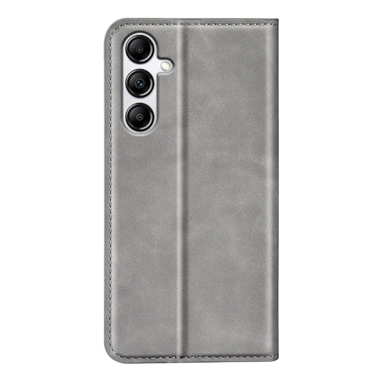 For Samsung Galaxy A34 5G Retro-skin Magnetic Suction Leather Phone Case(Grey) by buy2fix