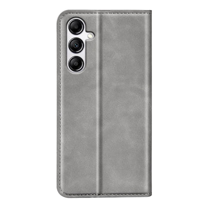For Samsung Galaxy A34 5G Retro-skin Magnetic Suction Leather Phone Case(Grey) by buy2fix
