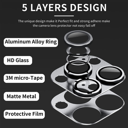 For iPhone 13 Pro / 13 Pro Max ENKAY Hat-Prince Anti-reflection Camera Lens Aluminium Alloy Tempered Glass Film(Sierra Blue) - iPhone 13 Pro Tempered Glass by ENKAY | Online Shopping UK | buy2fix