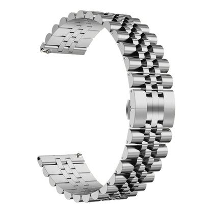 For Huawei Watch GT3 46mm Five Bull Half Round Stainless Steel Watch Band + Strap Removal Tool(Silver) by buy2fix
