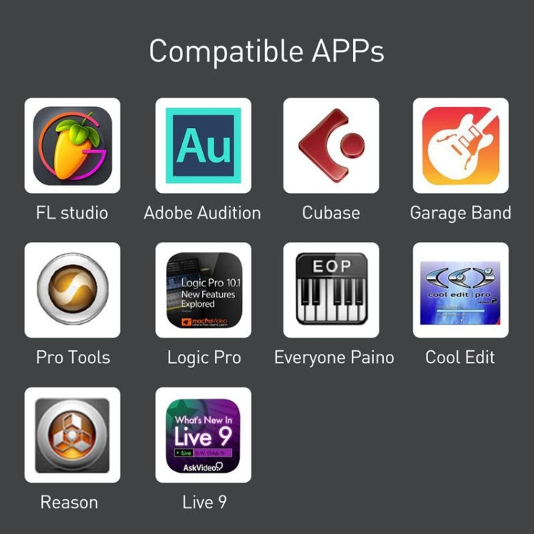 1m 8 Pin to USB + MIDI Electronic Music Instrument & OTG & Charging Multifunctional Cable Compatible with above iOS 10.3.2 by buy2fix