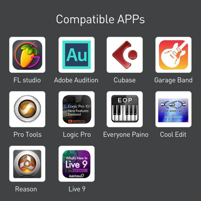 1m 8 Pin to USB + MIDI Electronic Music Instrument & OTG & Charging Multifunctional Cable Compatible with above iOS 10.3.2 by buy2fix