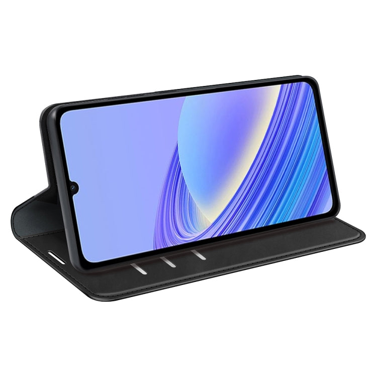 For TCL 40 SE Retro-skin  Magnetic Suction Leather Phone Case(Black) - TCL by buy2fix | Online Shopping UK | buy2fix