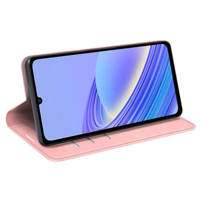 For TCL 40 SE Retro-skin  Magnetic Suction Leather Phone Case(Pink) - TCL by buy2fix | Online Shopping UK | buy2fix