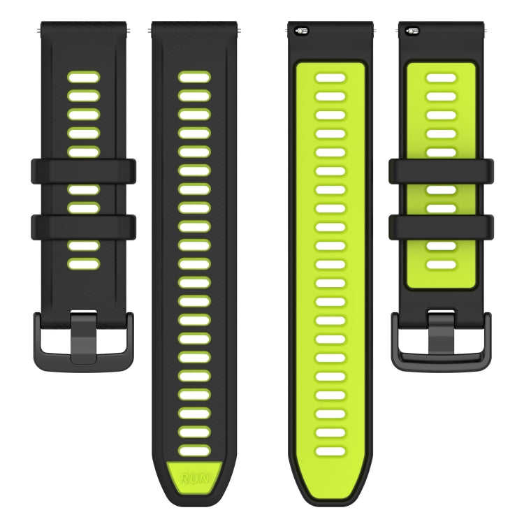 For Amazfit GTS 4 Mini 20mm Sports Two-Color Silicone Watch Band(Black+White) - Watch Bands by buy2fix | Online Shopping UK | buy2fix