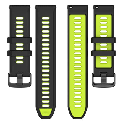 For Amazfit GTS 4 Mini 20mm Sports Two-Color Silicone Watch Band(Black+White) - Watch Bands by buy2fix | Online Shopping UK | buy2fix