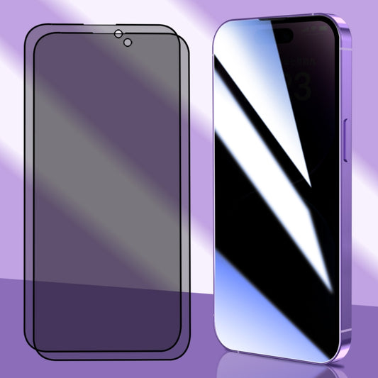 For iPhone 14 Pro Max 2pcs ENKAY Hat-Prince 25 Degree Privacy 8K UHD AGC Tempered Glass Film - iPhone 14 Pro Max Tempered Glass by ENKAY | Online Shopping UK | buy2fix