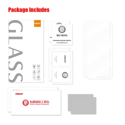 For iPhone 14 / 13 Pro / 13 2pcs ENKAY Hat-Prince 0.1mm Ultrathin Anti-reflection Special Glass Film by ENKAY