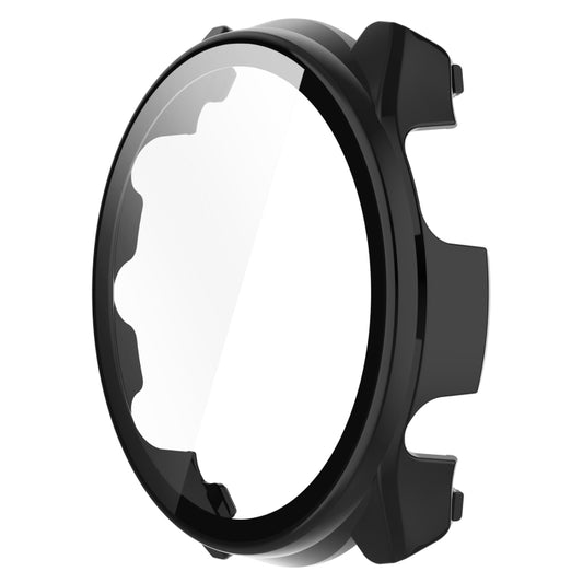 For Garmin Forerunner 965 PC + Toughened Film Integrated Watch Protective Case(Black) - Watch Cases by buy2fix | Online Shopping UK | buy2fix