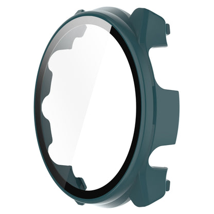 For Garmin Forerunner 965 PC + Toughened Film Integrated Watch Protective Case(Green) - Watch Cases by buy2fix | Online Shopping UK | buy2fix