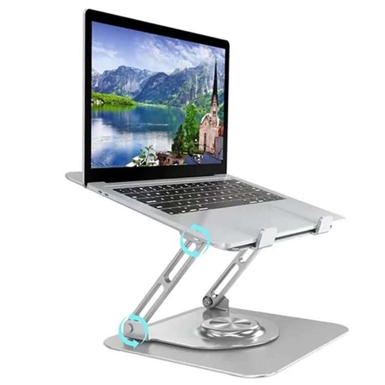 D147 Foldable 360 Degree Rotating Laptop Lifting Bracket Aluminum Alloy Notebook Desktop Stand(Black) by buy2fix