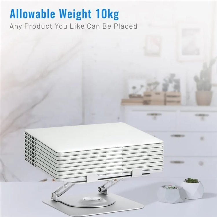 D147 Foldable 360 Degree Rotating Laptop Lifting Bracket Aluminum Alloy Notebook Desktop Stand(Silver) by buy2fix