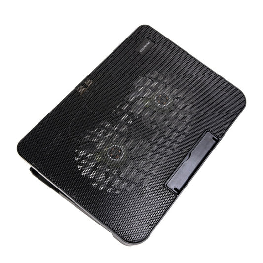 N99 USB Dual Fan Hollow Carved Design Heat Dissipation Laptop Cooling Pad(Black) by buy2fix