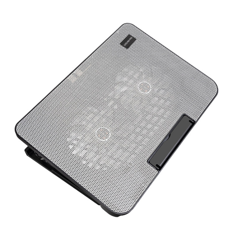 N99 USB Dual Fan Hollow Carved Design Heat Dissipation Laptop Cooling Pad(Gray) by buy2fix