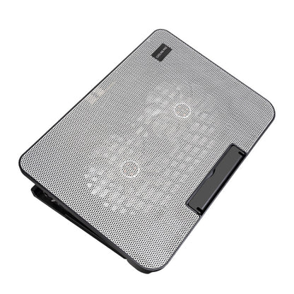 N99 USB Dual Fan Hollow Carved Design Heat Dissipation Laptop Cooling Pad(Gray) by buy2fix