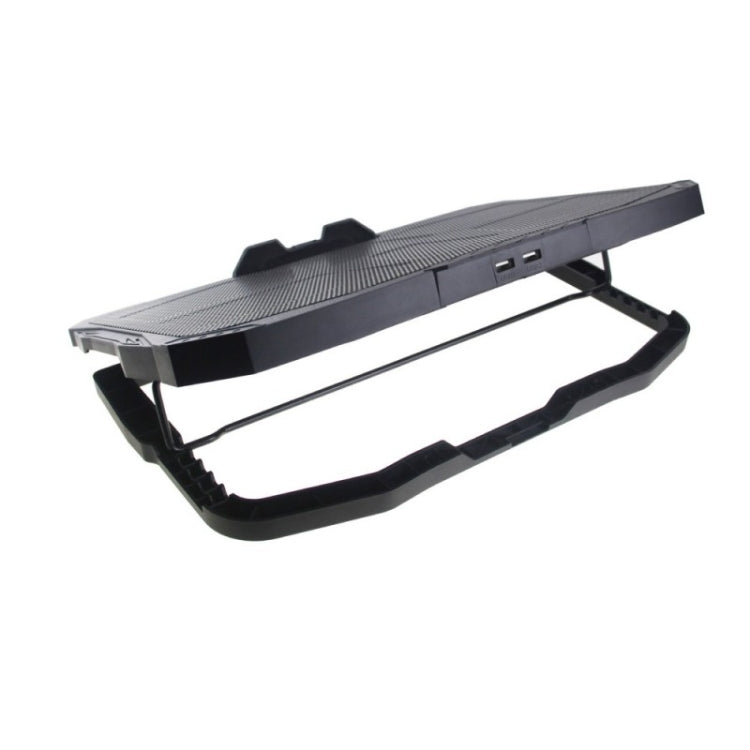 S18 Aluminum Four Fans Gaming Laptop Cooling Pad Foldable Holder with Wind Speed Display(Red) by buy2fix