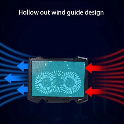 S200 Dual Silent Cooling Fan Portable Slim Notebook Cooling Pad for Laptop(Red) by buy2fix