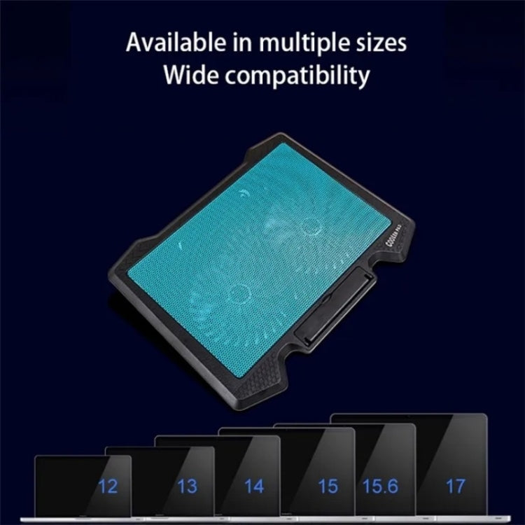 S200 Dual Silent Cooling Fan Portable Slim Notebook Cooling Pad for Laptop(Black) by buy2fix