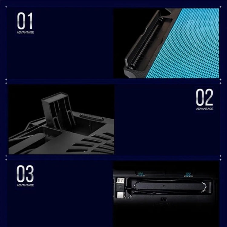 S200 Dual Silent Cooling Fan Portable Slim Notebook Cooling Pad for Laptop(Red) by buy2fix