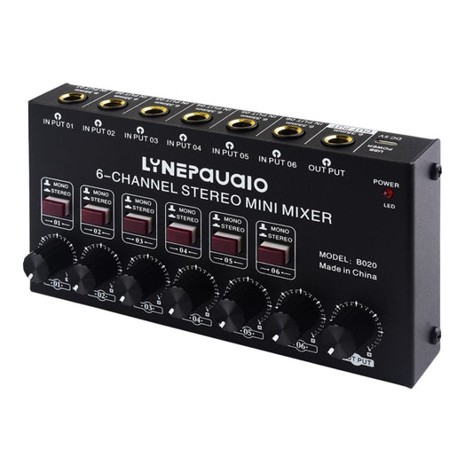 B020 Mini 6-Channel Stereo Audio Mixer Musical Instrument Mixer Electric Wind Electric Guitar Electronic Piano Drums Mixer -  by buy2fix | Online Shopping UK | buy2fix