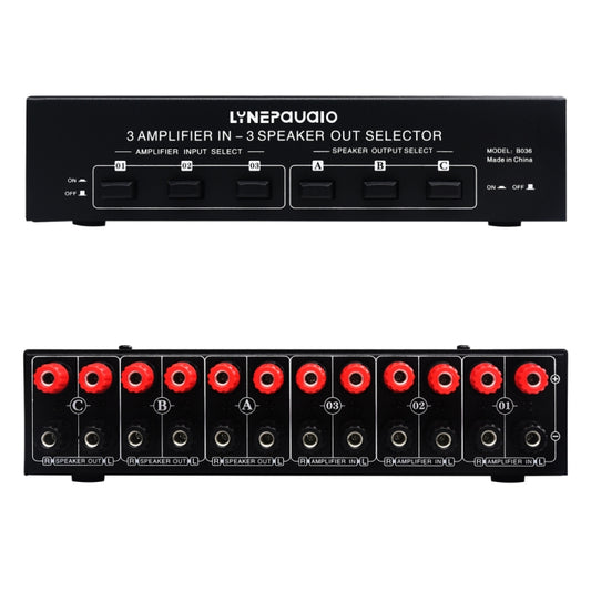 B036 3 Input 3 Output Power Amplifier And Speaker Switcher Speaker Switch Splitter Comparator -  by buy2fix | Online Shopping UK | buy2fix