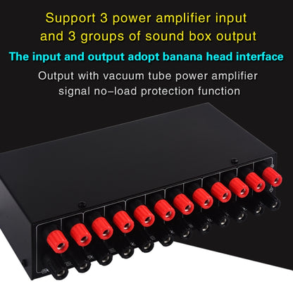 B036 3 Input 3 Output Power Amplifier And Speaker Switcher Speaker Switch Splitter Comparator -  by buy2fix | Online Shopping UK | buy2fix