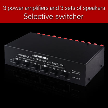 B036 3 Input 3 Output Power Amplifier And Speaker Switcher Speaker Switch Splitter Comparator -  by buy2fix | Online Shopping UK | buy2fix