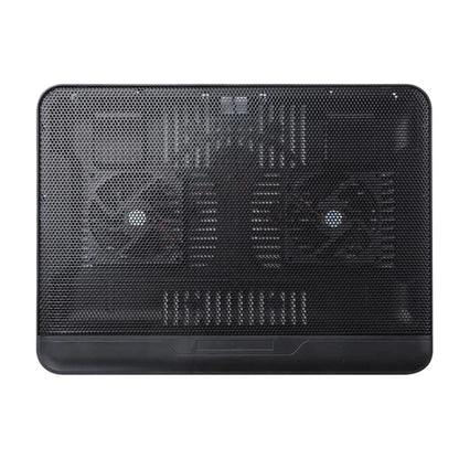N128 Work Game Dual Fan Laptop Cooling Pad Heat Dissipation Holder with LED Light by buy2fix