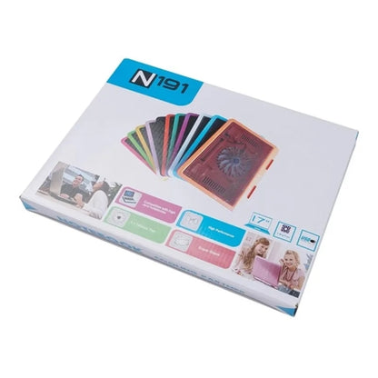 N191 USB Powered Portable Slim Silent Fan Laptop Cooling Pad with Stand by buy2fix