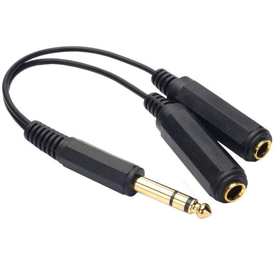 JUNSUNMAY Câble adaptateur jack audio stéréo mâle vers double femelle 6,35 mm 1/4 pouce, longueur : 20 cm
