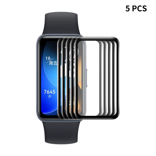 5pcs For Huawei Band 8 / 9 ENKAY Hat-Prince 3D Full Coverage Soft PC Edge + PMMA HD Screen Protector Film