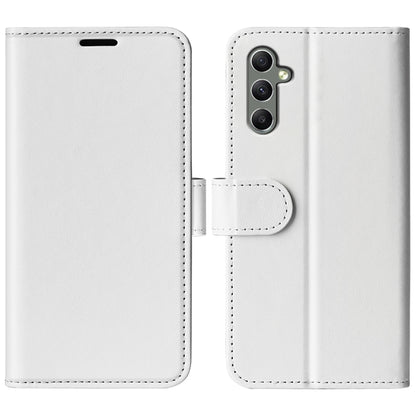 For Samsung Galaxy A24 4G / 5G R64 Texture Horizontal Flip Leather Phone Case(White) by buy2fix