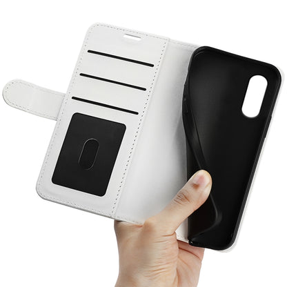 For Samsung Galaxy A24 4G / 5G R64 Texture Horizontal Flip Leather Phone Case(White) by buy2fix