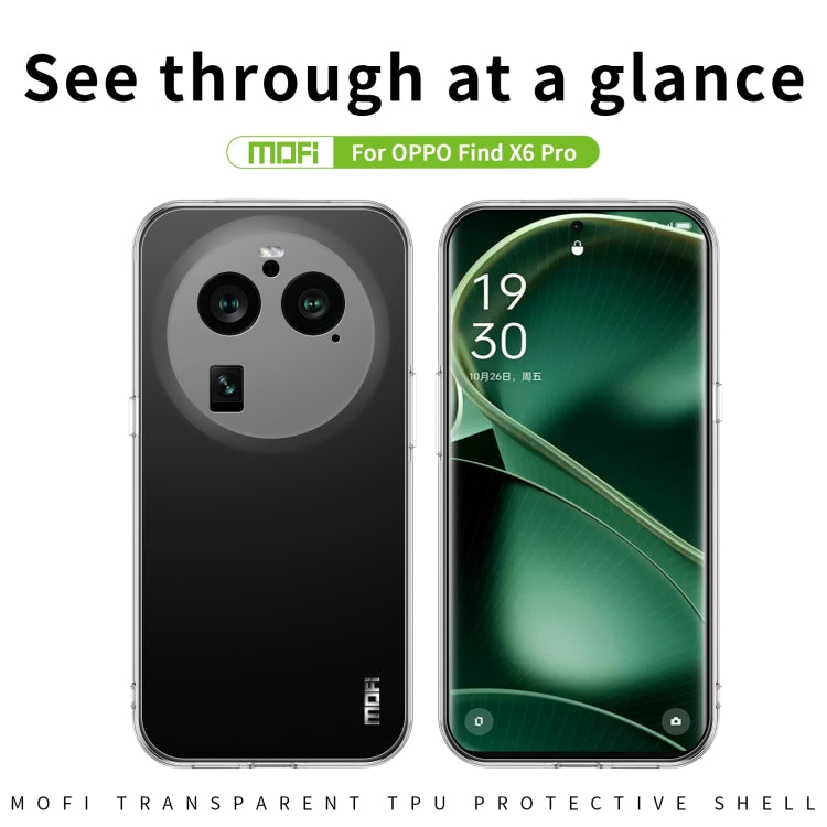 For OPPO Find X6 Pro MOFI Ming Series Ultra-thin TPU Phone Case(Transparent) - OPPO Cases by MOFI | Online Shopping UK | buy2fix