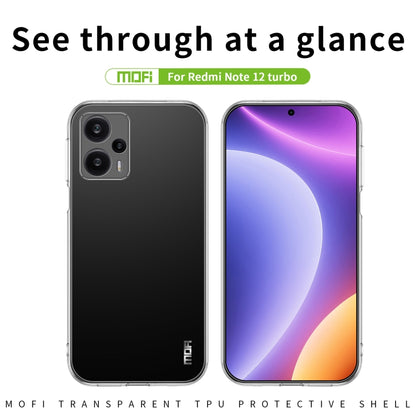 For Xiaomi Redmi Note 12 Turbo MOFI Ming Series Ultra-thin TPU Phone Case(Transparent) - Xiaomi Cases by MOFI | Online Shopping UK | buy2fix