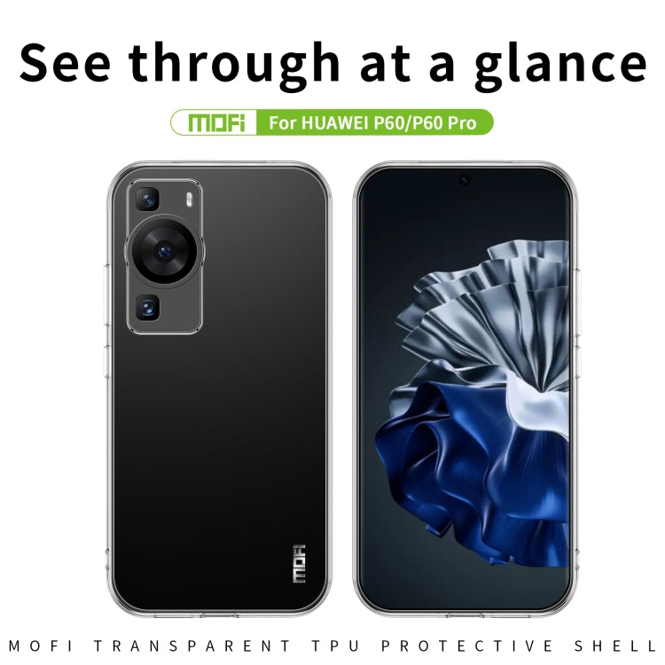 For Huawei P60 / P60 Pro MOFI Ming Series Ultra-thin TPU Phone Case(Transparent) - Huawei Cases by MOFI | Online Shopping UK | buy2fix