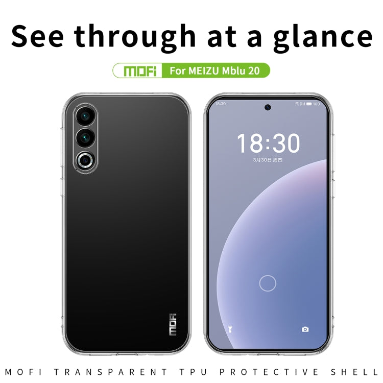 For Meizu 20 MOFI Ming Series Ultra-thin TPU Phone Case(Transparent) - More Brand by MOFI | Online Shopping UK | buy2fix