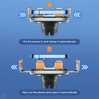 C10 Car Navigation Infrared Sensor Transparent Wireless Charger 15W Fast Charger Phone Stand(Golden) by buy2fix
