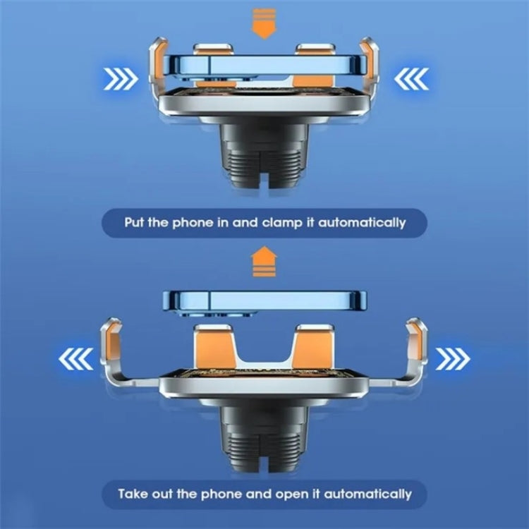 C10 Car Navigation Infrared Sensor Transparent Wireless Charger 15W Fast Charger Phone Stand(Blue) by buy2fix
