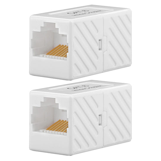 2 PCS JUNSUNMAY RJ45 Female to Female In Line Coupler Cat6 Cat5e Cat5 Ethernet Cable Extender Adapter