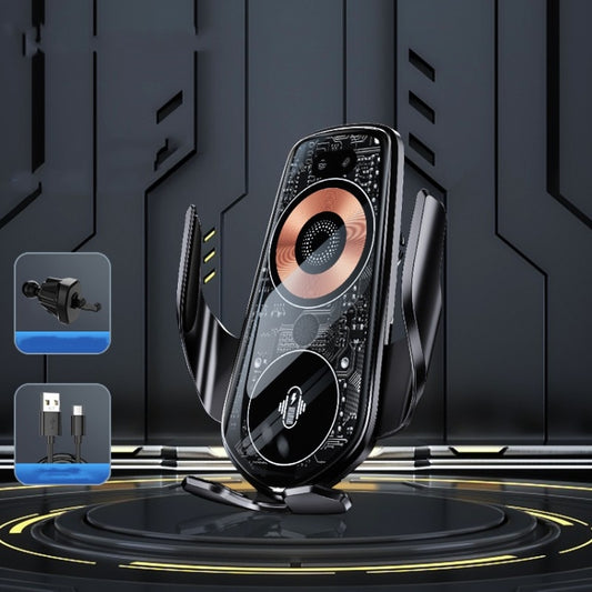 Q8 Universal Air Vent Mount Magnetic Mobile Phone Wireless Charging Car Holder without Start Button(Black) by buy2fix