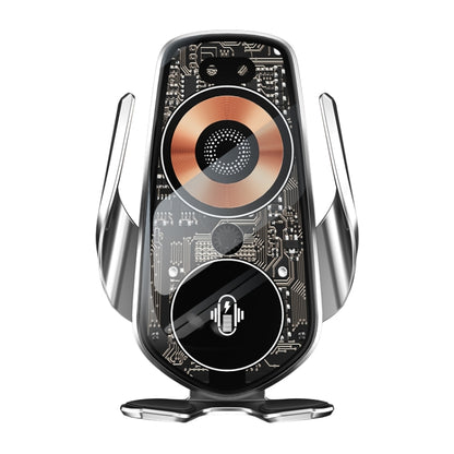 Q8 Universal Air Vent Mount Magnetic Mobile Phone Wireless Charging Car Holder without Start Button(Silver) by buy2fix