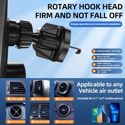 Q8 Universal Air Vent Mount Magnetic Mobile Phone Wireless Charging Car Holder without Start Button(Black) by buy2fix