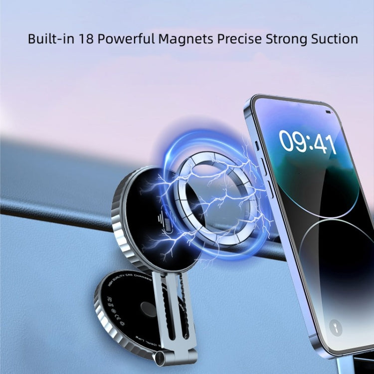 T1 For Tesla Magnetic Scalable Foldable 360 Degree Rotary Car Mobile Phone Holder by buy2fix