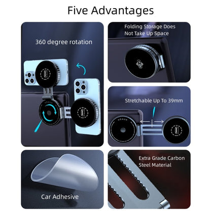 T1 For Tesla Magnetic Scalable Foldable 360 Degree Rotary Car Mobile Phone Holder by buy2fix