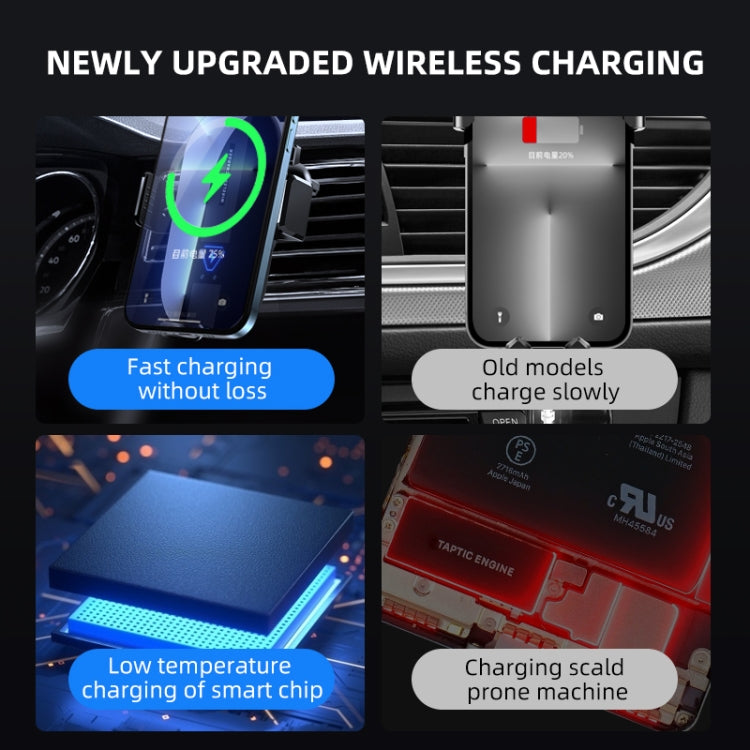 A9 Car 15W Fast Charging Magnetic Auto Sensitive QI Wireless Charger by buy2fix