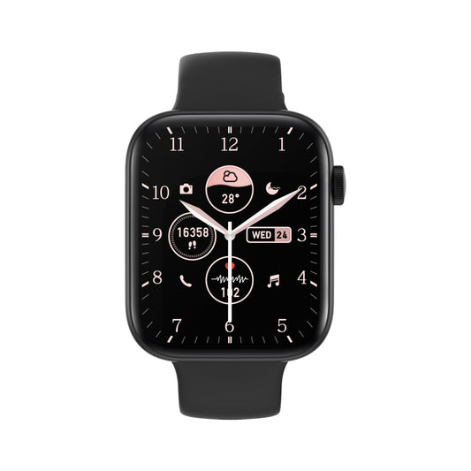 P59 2.01 inch Color Screen Smart Watch,Support Heart Rate Monitoring / Blood Pressure Monitoring / Blood Oxygen Monitoring(Black) by buy2fix